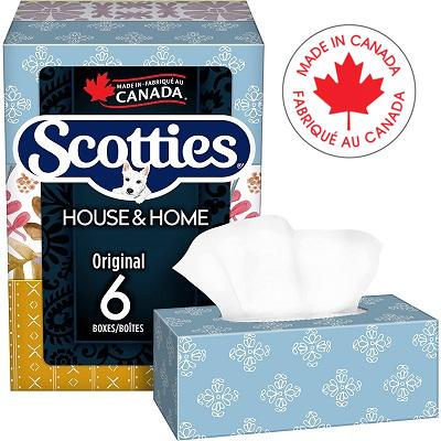 Facial Tissue-Scotties 2-Ply 126 Sheets, 6 Boxes/Pack - 80136