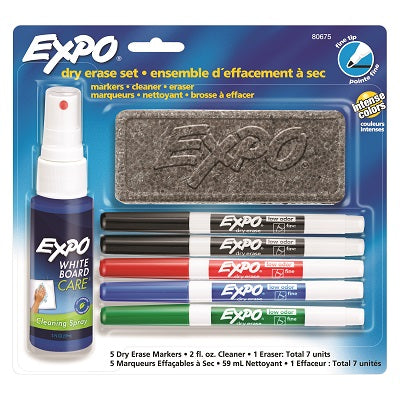 Marker-Dry Erase, Expo Low Odour Starter Set, Fine Tip - 80675