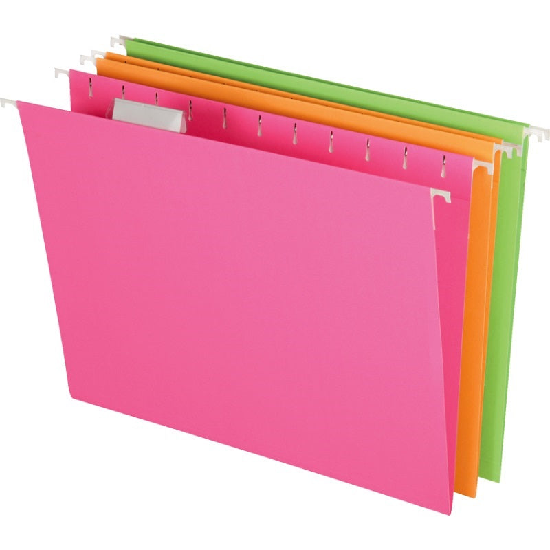 Folder-Hanging, Pendaflex , Letter, Glow, Assorted 12/Pack - 81670