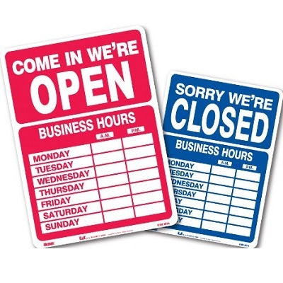 Sign Kit-Business Hours 10.5X14.5 Double-Sided - 83392-09574