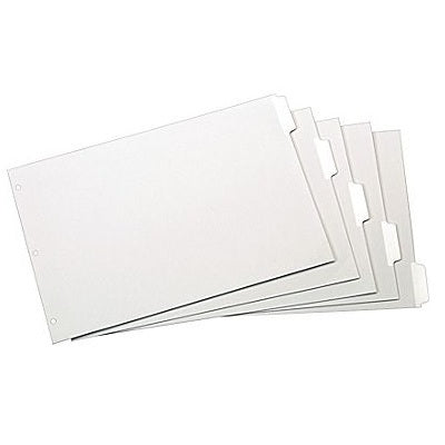 Index Dividers-11X17 Write'N Erase 5-Tab White - 84270
