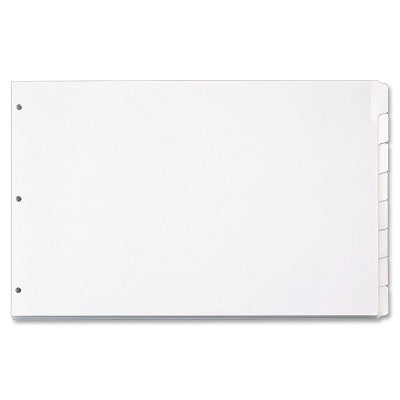 Index Dividers-11X17 Write'N Erase 8-Tab White - 84271