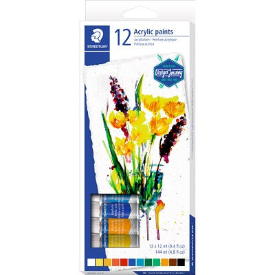 Paint-Acrylic, Staedtler, 12 12Ml. Tubes - 8500 C12
