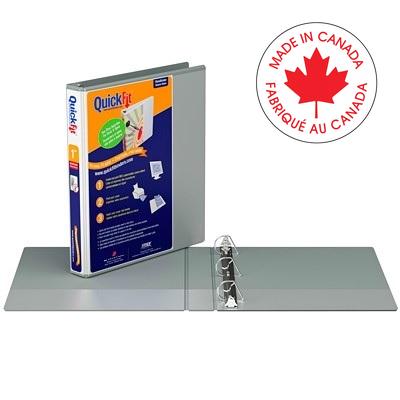 Binder-Quickfit View, 1" D-Ring Grey - 8701-07