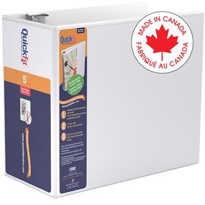Binder-Quickfit View, 5" D-Ring White - 8707-00