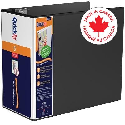Binder-Quickfit View, 5" D-Ring Black - 8707-01