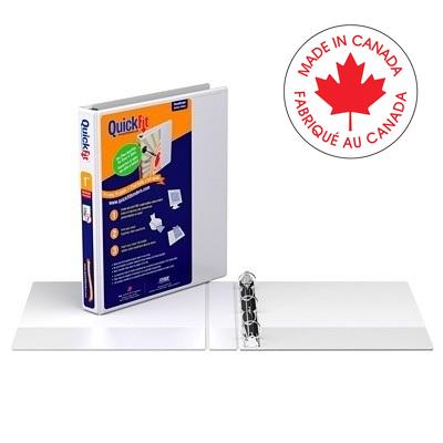 Binder-Quickfit View, 1" Round Ring White - 8711-00