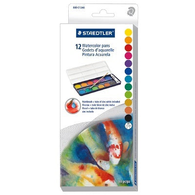 Paint-Watercolour Pans, Noris Club, 12 Colours - 888 C12A6