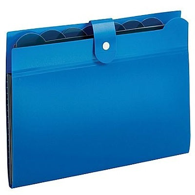 File-Expanding, 7 Pocket Poly, Letter, Blue - 89551BLU
