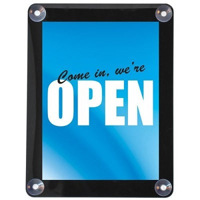 Sign Holder-Window, 2-Sided 8.5X11, With Black Border - 899102