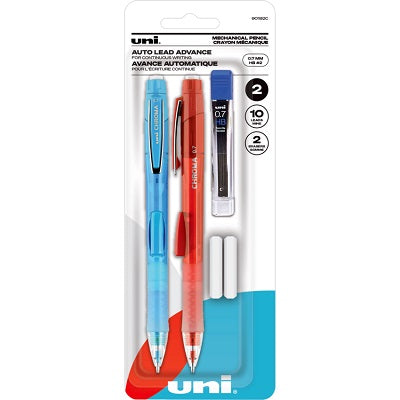 Pencil-Mechanical Starter Set, Uni 0.7Mm Lead/Eraser Refill - 90192C