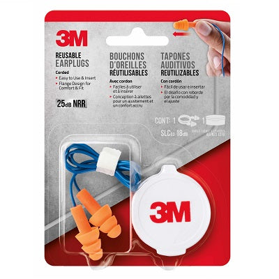 Ear Plugs-3M Corded Reusable, 1 Pair/Pack - 90586H1-DC