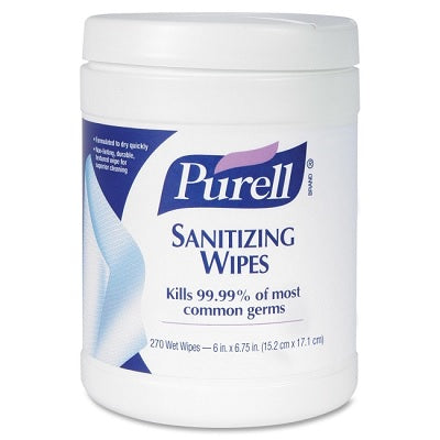Hand Sanitizer-Purell Wipes, 270/Canister - 9113-06-CAN00