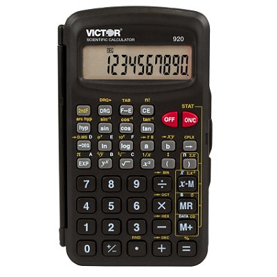 Calculator-Scientific Dual Power 10 Digit, Black - 920
