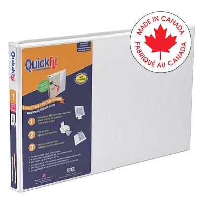 Binder-Quickfit View, 11X17 1" Locking Angle-D, White - 94010