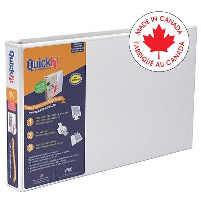 Binder-Quickfit View, 11X17 1.5" Locking Angle-D, White - 94020