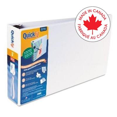 Binder-Quickfit View, 11X17 3" Locking Angle-D, White - 94050