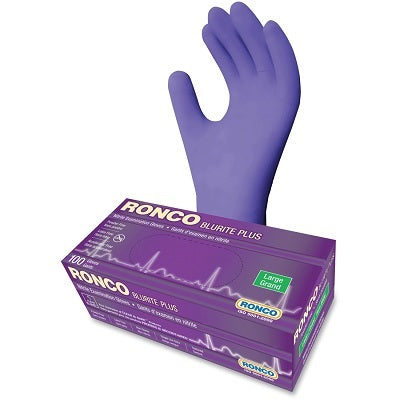 Gloves-Examination, Blurite Plus, Violet Large 100/Box - 986