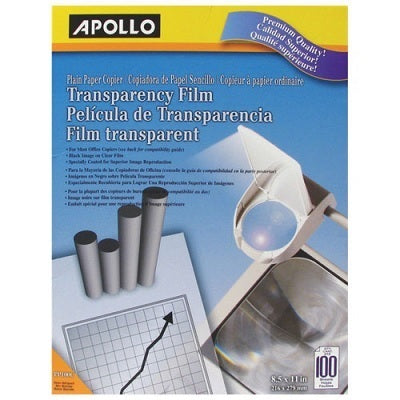 Transparency Film-Plain Paper Copiers, Clear 100/Box - 987398