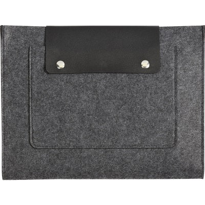Pouch-Felt Snap Pocket, Charcoal/Black - 99860