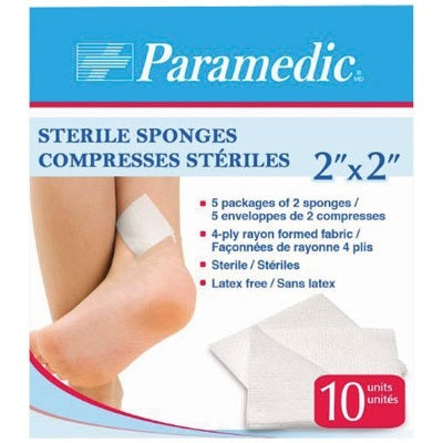 Compress-Sterile 2"X2"  10/Bx - 999-1015