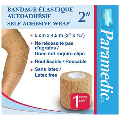 Bandage-Paramedic Elastic Wrap 2"X15' Self-Adhering - 999-1022