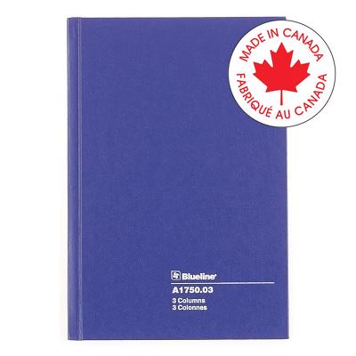 Account Book-Hard, 100 Page Green 8.25X5-5/8 3 Column - A1750-03