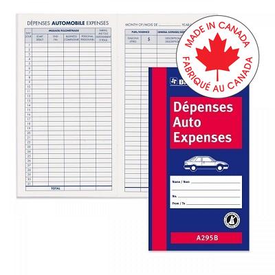 Expense Book-Auto 6-3/8X3.5 32 Page Bilingual - A295B