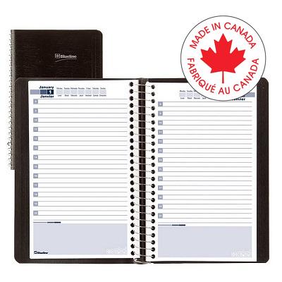 Planner-Perpetual, Daily Wire 8X5 Black Bilingual - A6236-81BT