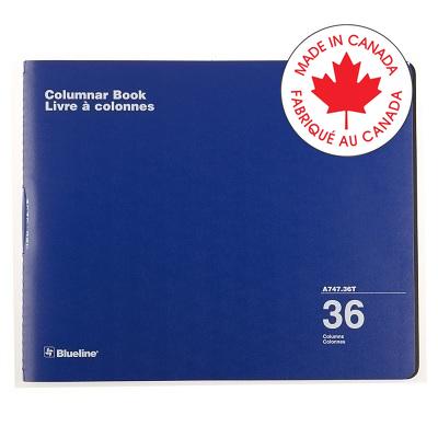 Columnar Book-Wire, 80 Page Green 12X15 36 Column - A747-36T