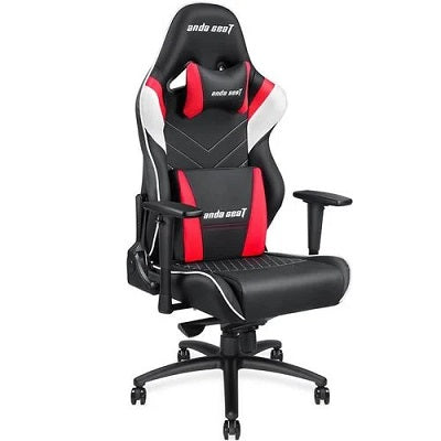 Chair-Gaming, Anda Seat Assassin King, Black/ White/ Red - AD4XL-03-BWR-PV-W02