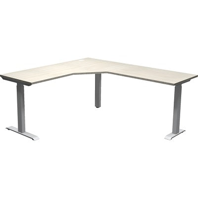 Desk-Athena, 3-Leg Lshape Height Adjustable 65X71 Winterwood - ATH-6672ETBL-3L-WW-SL
