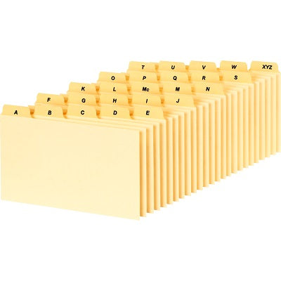 Card Guides-3X5 Laminated Manila, A-Z  25/Set - BC5325