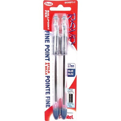 Pen-Stick, R.S.V.P. Ballpoint Fine, Blue 2/Pk - BK90BP2-C