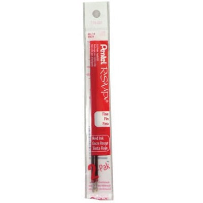 Pen Refill-R.S.V.P. Ballpoint, Fine Red, 2/Pack - BKL7-B