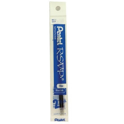 Pen Refill-R.S.V.P. Ballpoint, Fine Blue, 2/Pack - BKL7-C