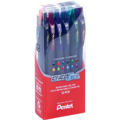 Pen-Retractable, Energel 0.7Mm, Assorted 12/Pack - BL437RPC12