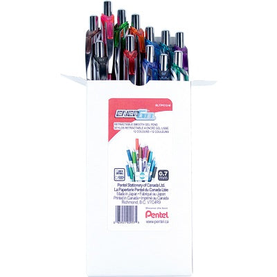 Pen-Retractable, Energel Gel Roller, 0.7Mm Assorted 12/Bx - BL77PC12-M
