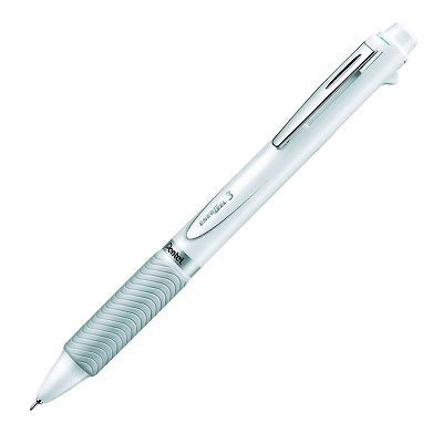 Pen-Retractable, Energel 3  Roller, 0.5Mm, White, 3-Colours - BLC35W