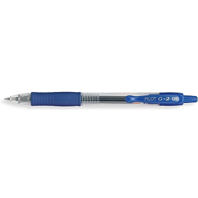 Pen-Retractable, G-2 Gel Roller, 0.5Mm Blue - BLG2-5-BE