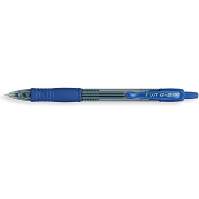 Pen-Retractable, G-2 Gel Roller,  0.7Mm Blue - BLG2-7-BE