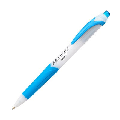 Pen-Retractable, Glidewrite Ballpoint, 1.0Mm Sky Blue 12/Bx - BX910-S