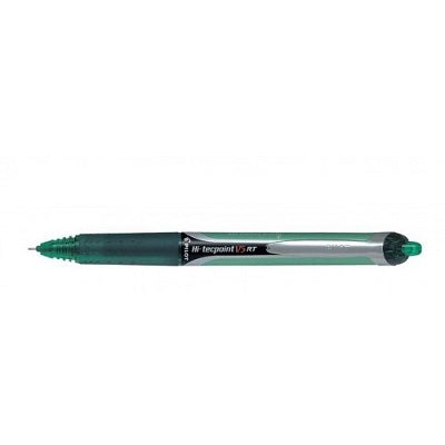 Pen-Retractable, Hi-Tecpoint Rt Roller, 0.5Mm Green - BXRT-V5-GN