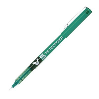 Pen-Roller, Hi-Tecpoint Liquid Ink, 0.5Mm Green - BXV5-GN