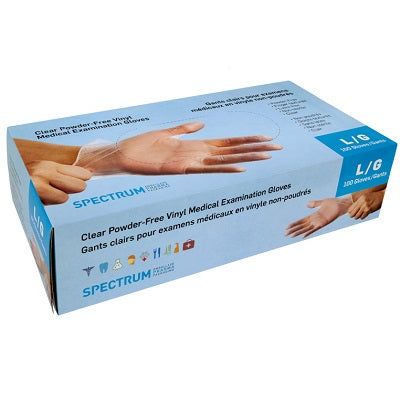 Gloves-Examination, Vinyl Powder Free, Clear Large 100/Bx - C0177-SPE-50L