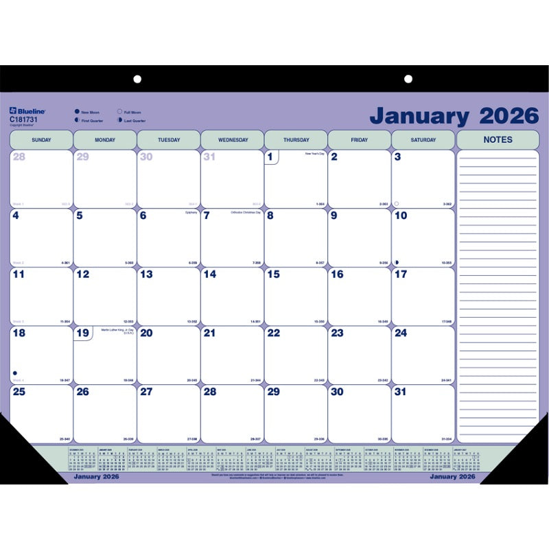 Calendar Pad-Desk Monthly 21-1/4X16 English  2025 - C181731