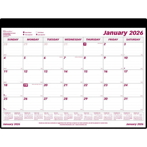 Calendar Pad/Holder-Desk, Monthly 24-1/4X19-1/8 English 2025 - C191924