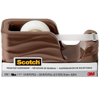 Tape Dispenser-Scotch, Wave, Metallic Bronze - C20-WAVE-MB