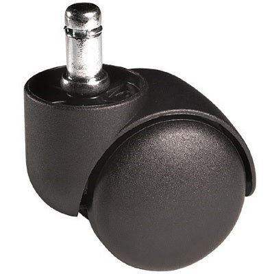Caster-Carpet, 2" Dual Wheel Integrated, Black 5/Set - C65SET