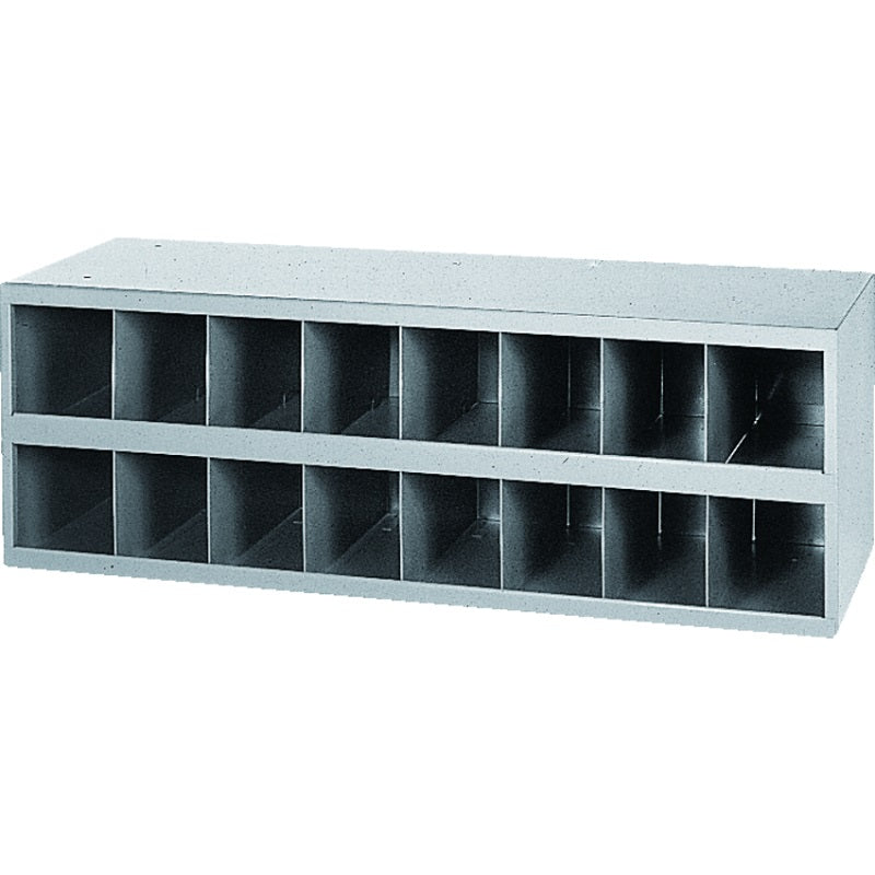 Storage Bin-Steel Cabinet 33-3/4 X 12 X 11-1/2, 16 Bin Grey - CA133
